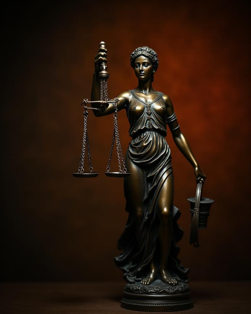 Estátua da Justiça com balança